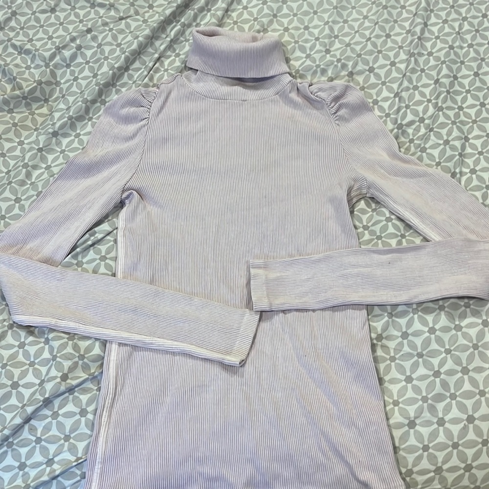 AMO Puff Sleeve Turtleneck Sweater
